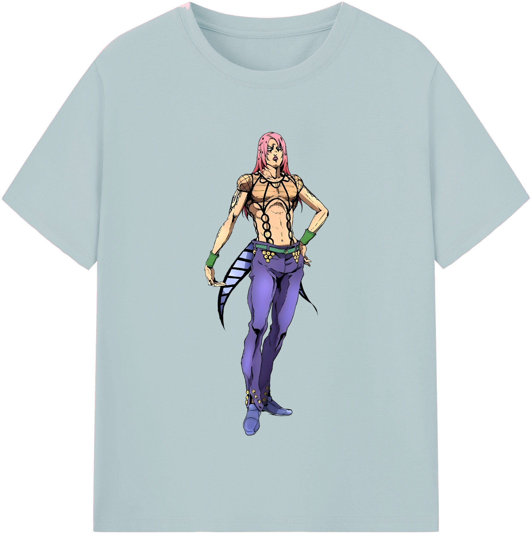 （画像用） ジョジョの奇妙な冒険 ビネガー?ドッピオ JoJo's Bizarre Adventure Vinegar Doppio 綿100％半袖Tシャツ（フロントプリント）